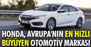 Honda,  Avrupa'nın en hızlı büyüyen otomotiv markası