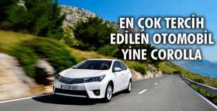 En çok tercih edilen otomobil yine Corolla