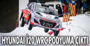 Hyundaı i20 WRC İsveç'te podyuma çıktı