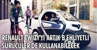 Renault Twizy'yi artık B ehliyetli sürücüler de kullanabilecek