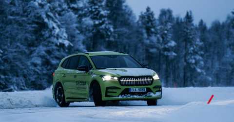 Skoda'dan buz üzerinde dünya rekoru