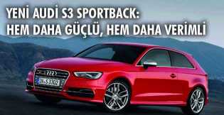 Audi S3 Sportback, daha güçlü