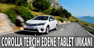 Corolla tercih edene tablet imkanı